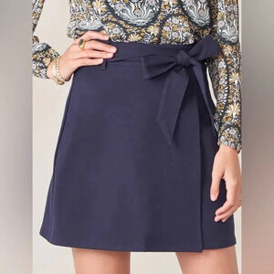 Spartina 449 Linen Stretch Skirt in Slate Blue - NEW - Size Medium